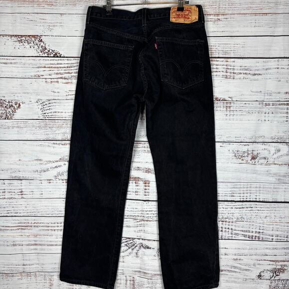 Levi's jeans 501 black size 34 relaxed work casual Straight Leg Jeans - Picture 2 of 4